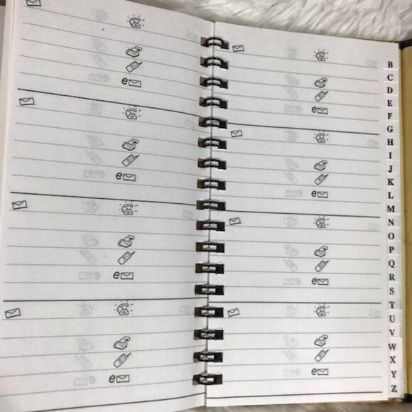 Palm Tree Travel Stamp Agenda Calendar Notes Trifold Magnetic Closure Planner - Picture 11 of 16